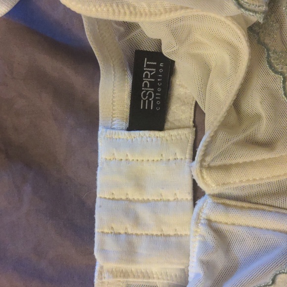 38E Spirit Collection Bra Plus Size Bra 38E Lace Blue White Plus Bra - Picture 3 of 11